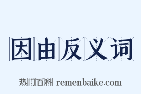 因由反义词是什么意思的图片